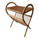 Porte revue en rotin vintage