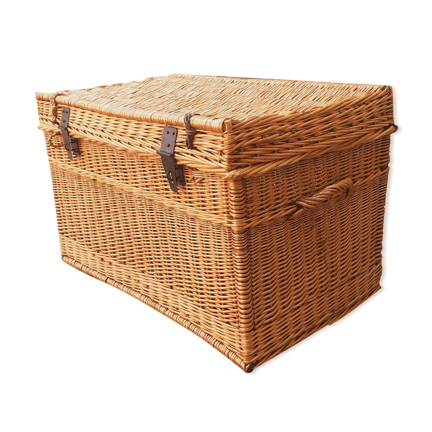 Rattan storage trunk late nineteenth century