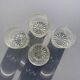 Set of 4 vintage glasses from the 60s-70s in moulded glass.