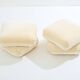 Jacques Charpentier pair of mohair velvet pouffes 1970