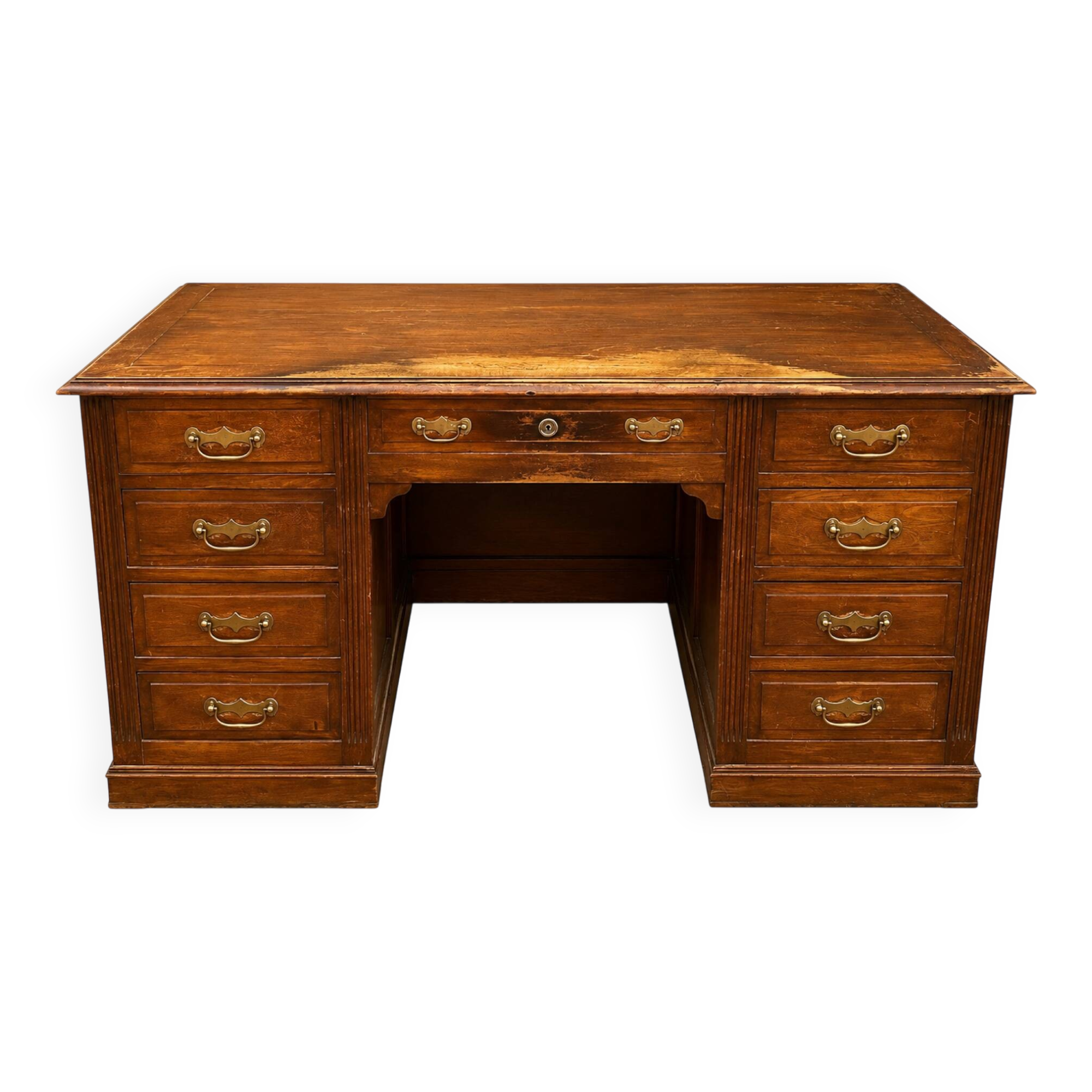 Pedestal desk in oak with a drawer unit
