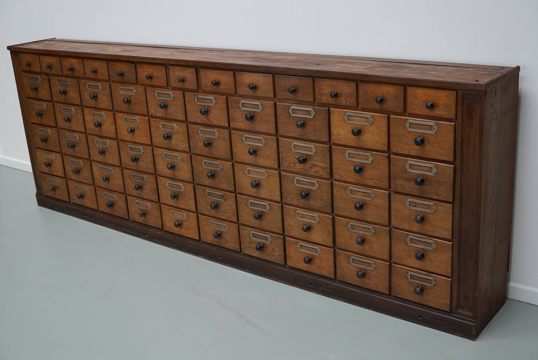 Antique Large German Oak Apothecary / Pharmacy Cabinet, 1920/1930s