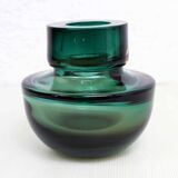 Sommerso vase in green Murano glass 1970