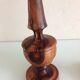 Pair of raw wood candlesticks