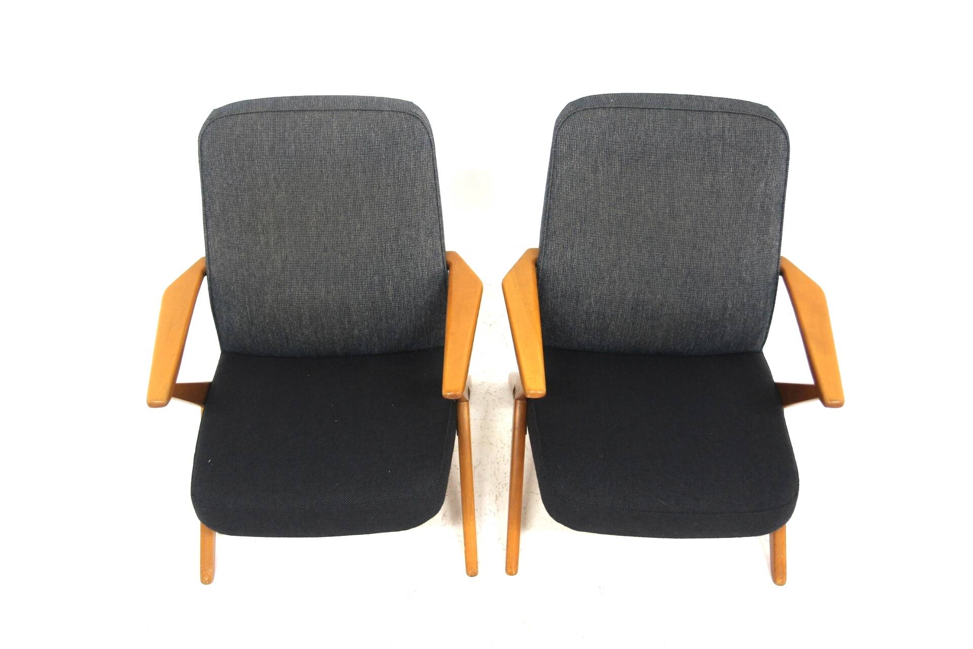 Set of 2 armchairs, Bengt Ruda, Nordiska Kompaniet, Sweden, 1950.