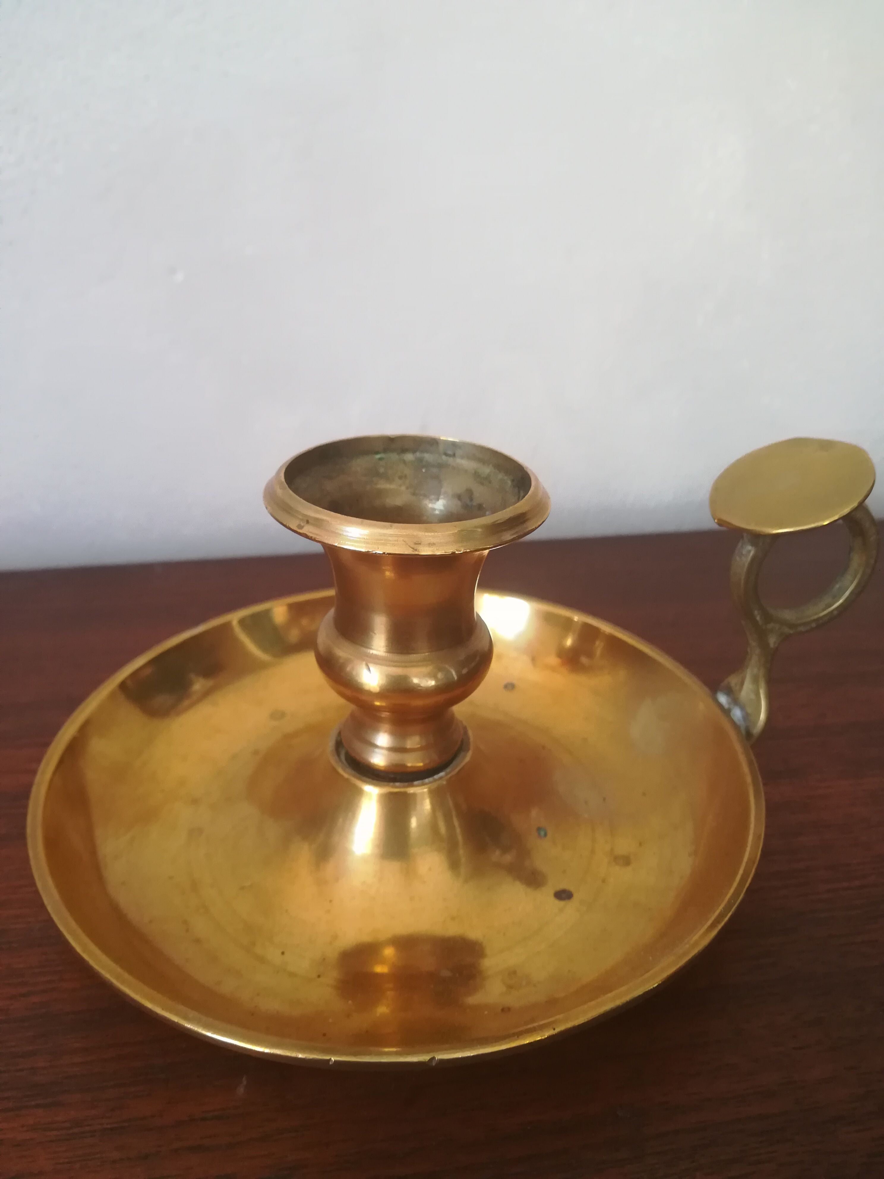 Brass cellar rat candlestick
