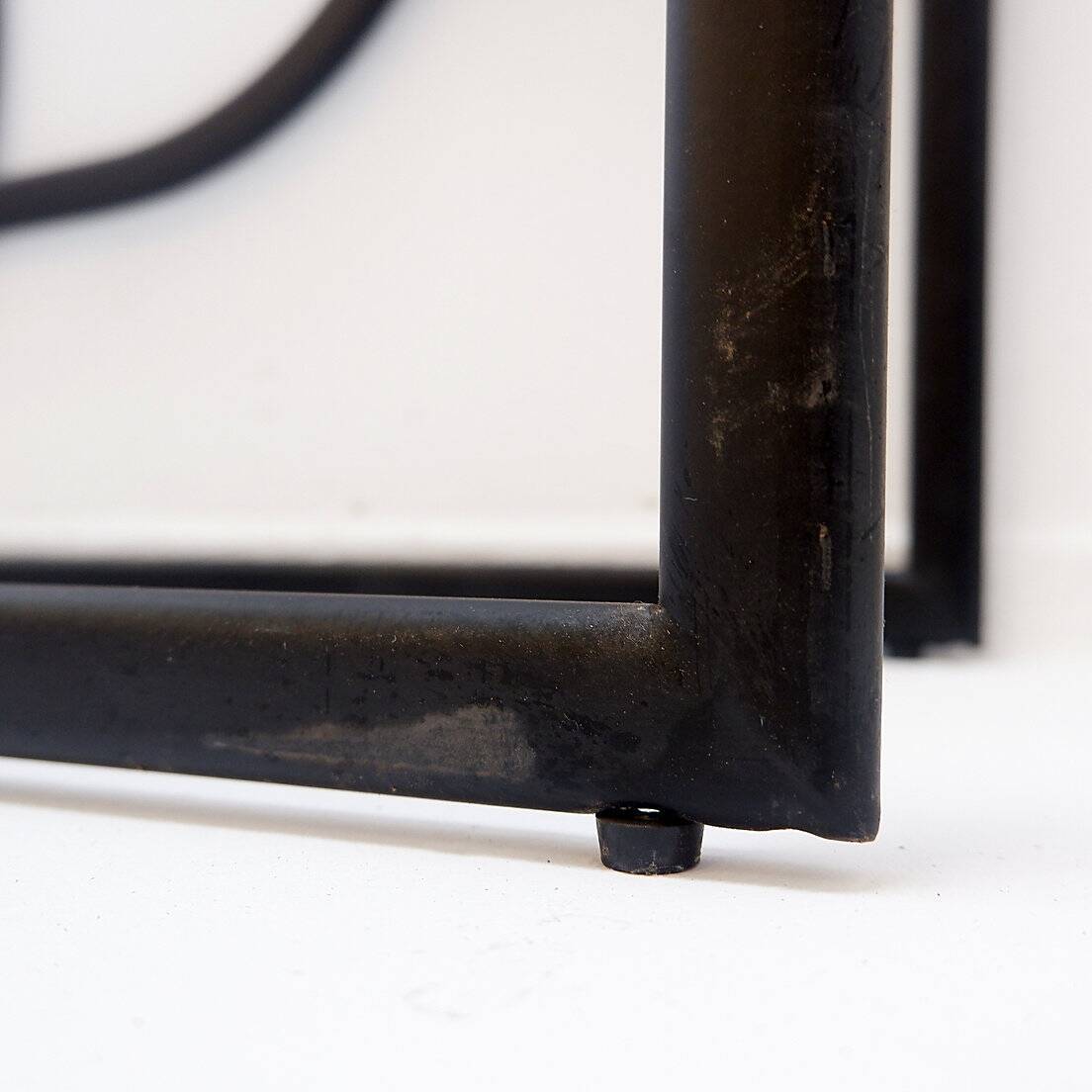 Black Bookcase - Metal and glass - 20th