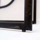 Black Bookcase - Metal and glass - 20th