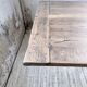 Solid oak farmhouse table with integrated extensions 1950