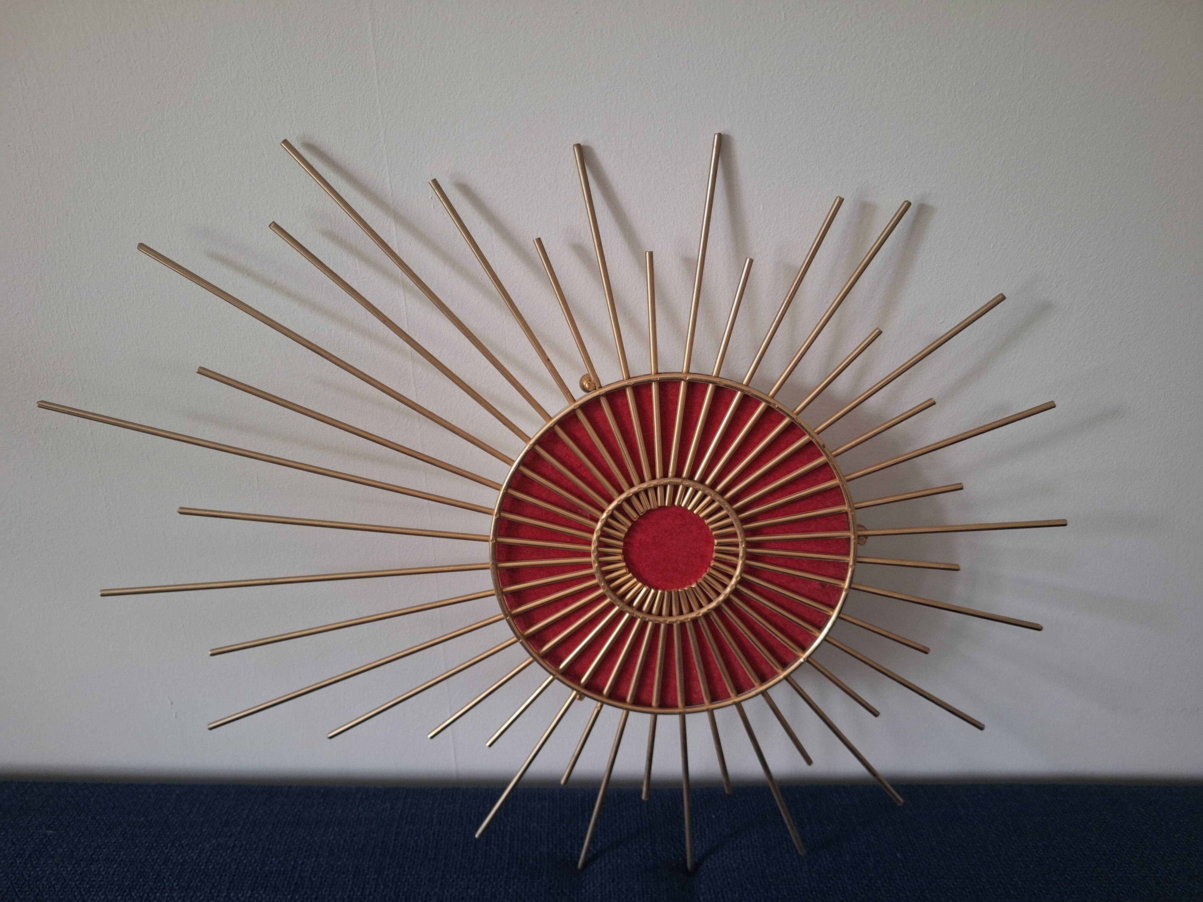 Vintage sunburst mirror