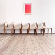 Set of 6 chairs #80 in teak by Niels O. Møller, JL Moller, Mid Century