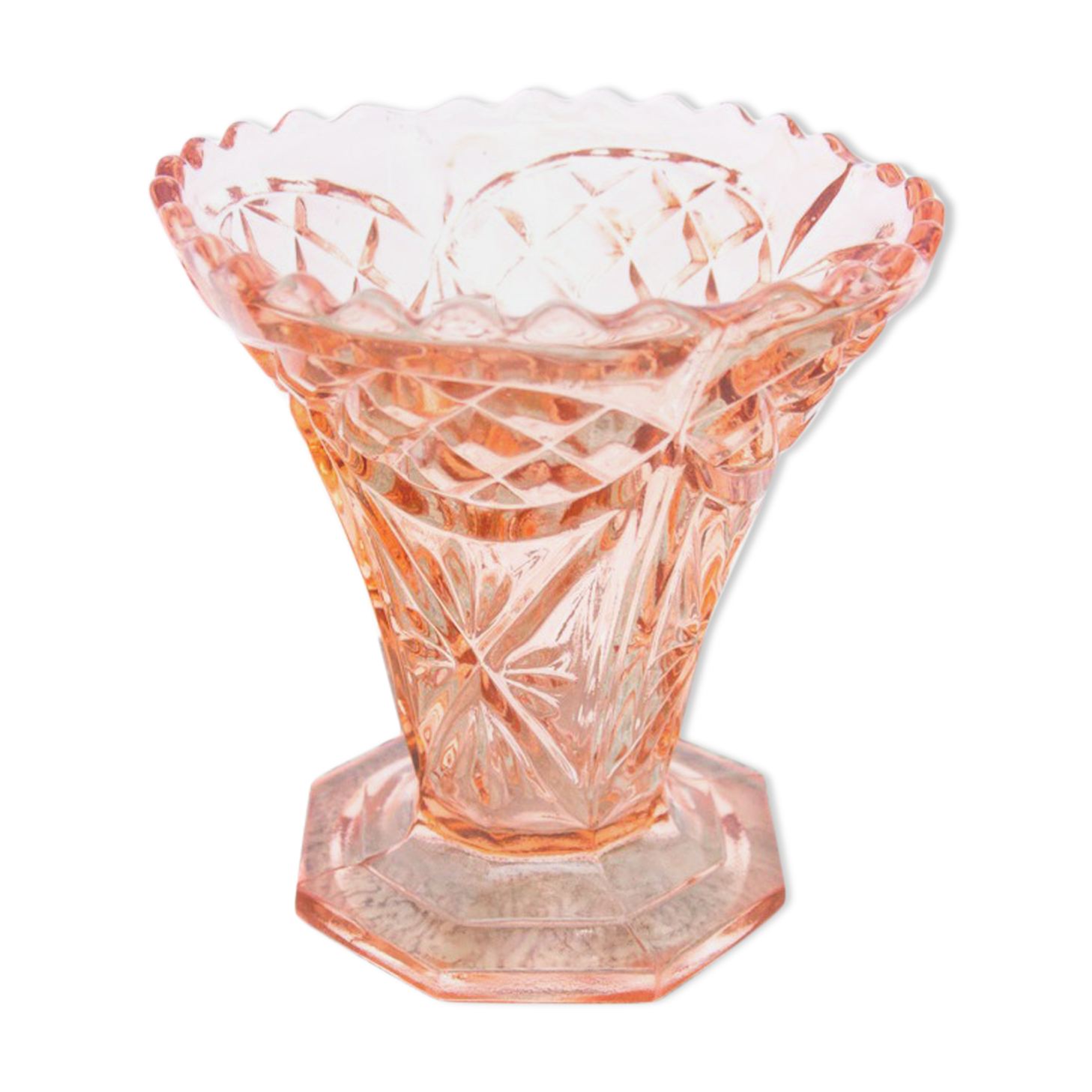 Rose pink vase, Poland, 20/30s