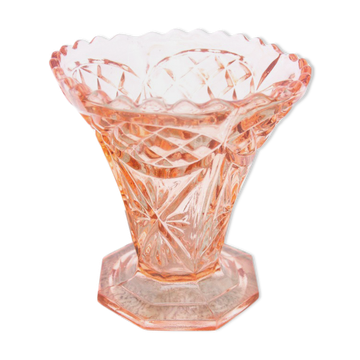 Rose pink vase, Poland, 20/30s