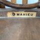 Series of 6 old light wood bistro chairs