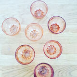 Ensemble de 7 verres rose pâle