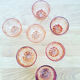 Ensemble de 7 verres rose pâle