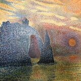 Etretat landscape painting