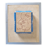 Ladislas Kijno (1921-2012) - Felt-tip drawing on pack of gypsies - Glued on panel - Signed