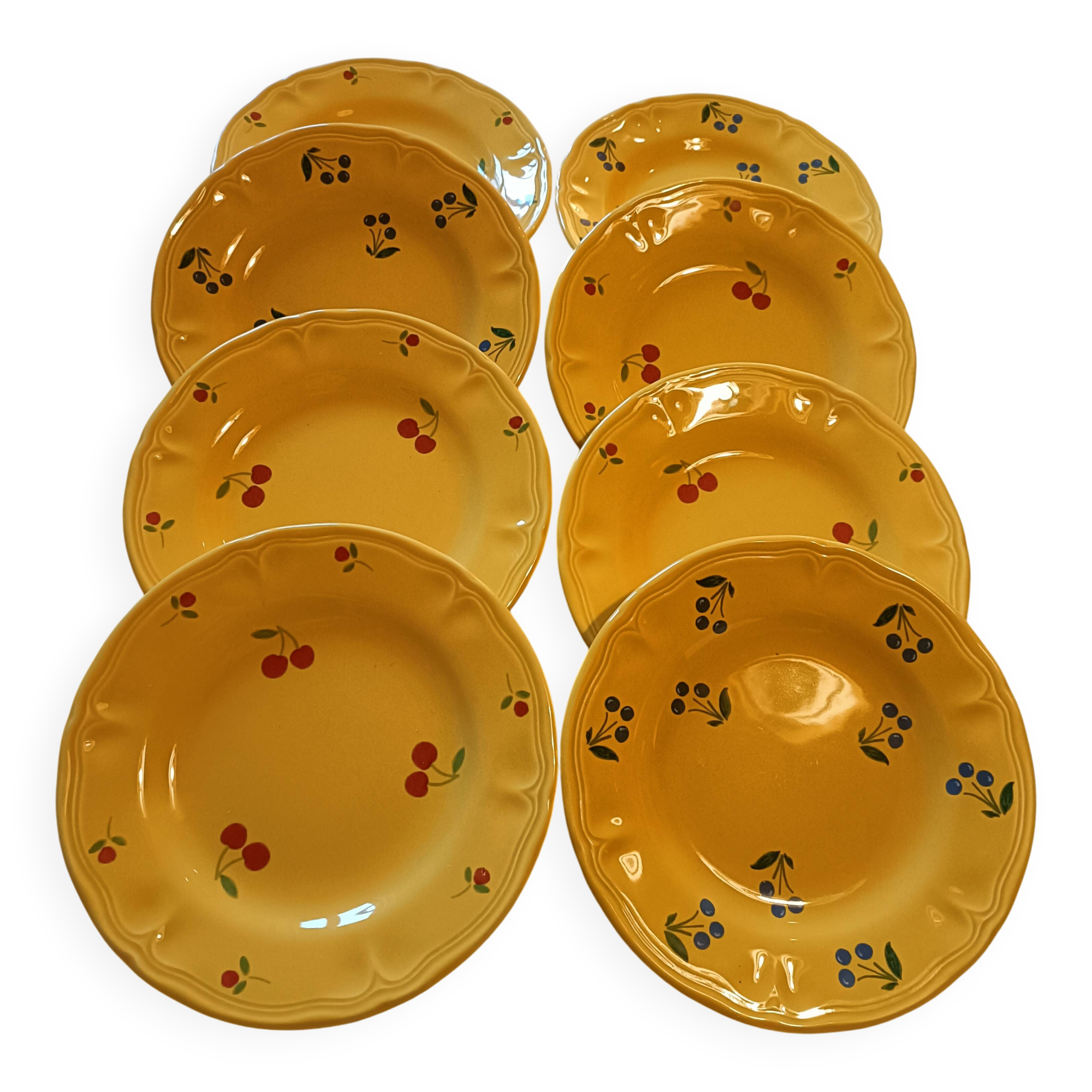 Lot de 8 assiettes à dessert