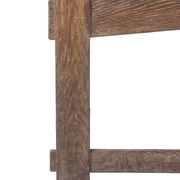 Pair of oak armchairs, upholstered in leather. Work from the 1960s.