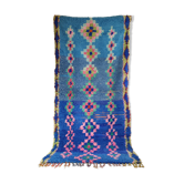 Blue Moroccan Berber carpet 210x100 cm