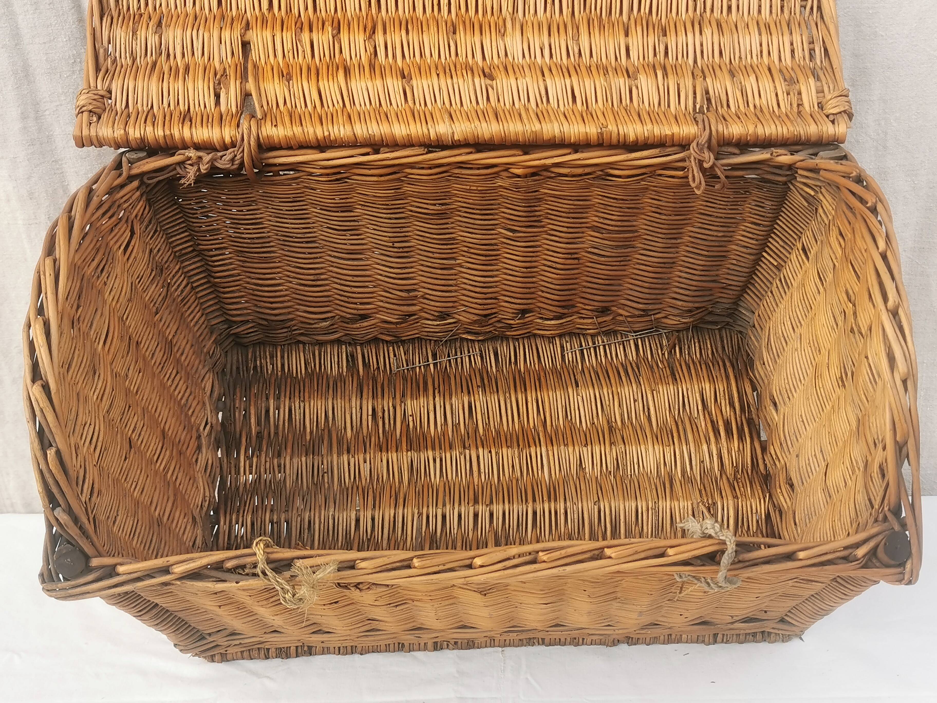 Large vintage wicker basket