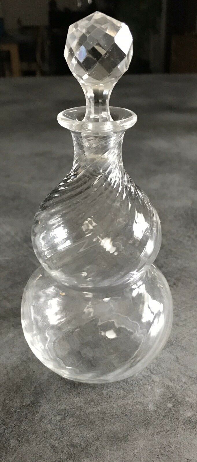 Vintage glass perfume flask height 18 cm