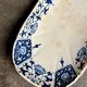 Ravier Gien in blue ironstone, "Ibis bleu" service.