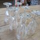 6 flutes in thick chiseled glass