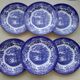 6 English porcelain dessert plates Broadhurst Staffordshire