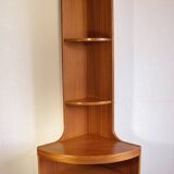 1970s teak corner shelf