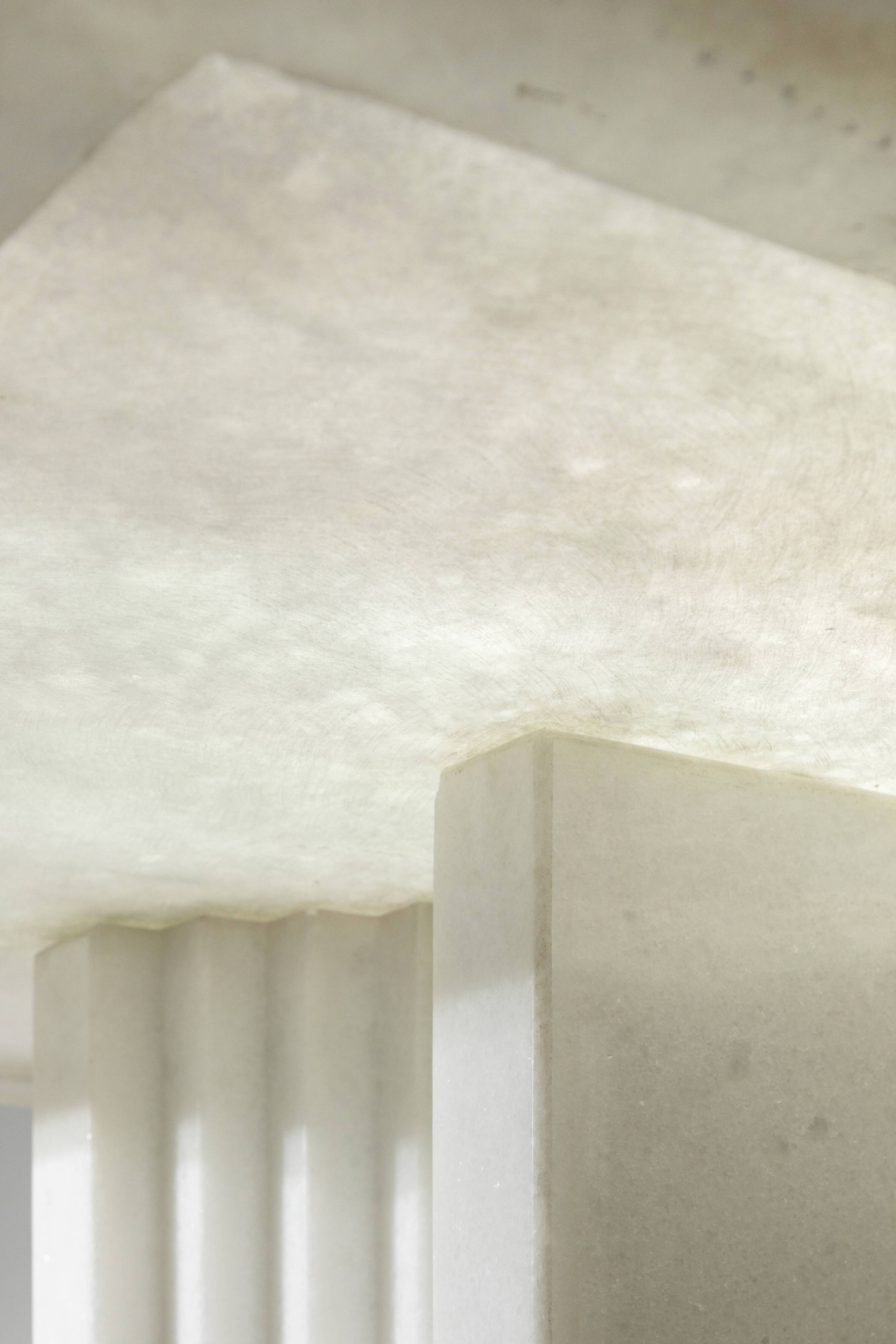 Carlo Scarpa Delfi dining table in white marble