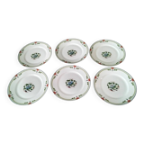 6 Assiettes plates en porcelaine de Limoges