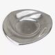 Plat pieds boules art déco métal argenté