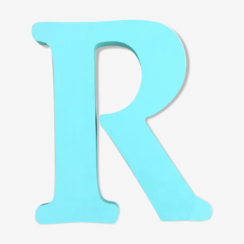 Letter R in resin