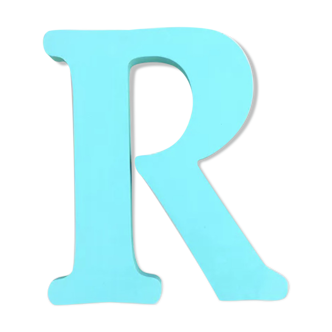 Letter R in resin