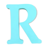 Lettre R en résine