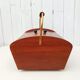Old sewing box worker varnished wood