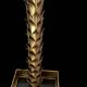 "jansen" style lamp in the shape of a palm tree in golden metal, 181 cm tall