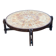 Vintage Roger Capron coffee table, ceramic and herbarium design, 105cm