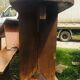 lot of 10 '30s bistro benches in pretty pattine fir