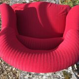 Fauteuil crapaud rouge