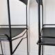 Paire de chaises acier métal perforé design années 80