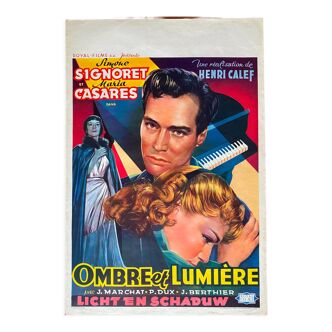 Affiche cinéma originale "Ombre et lumière" Simone Signoret 37x55cm 1951