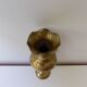 Gilded brass vase with engraved patterns (17 cm)
