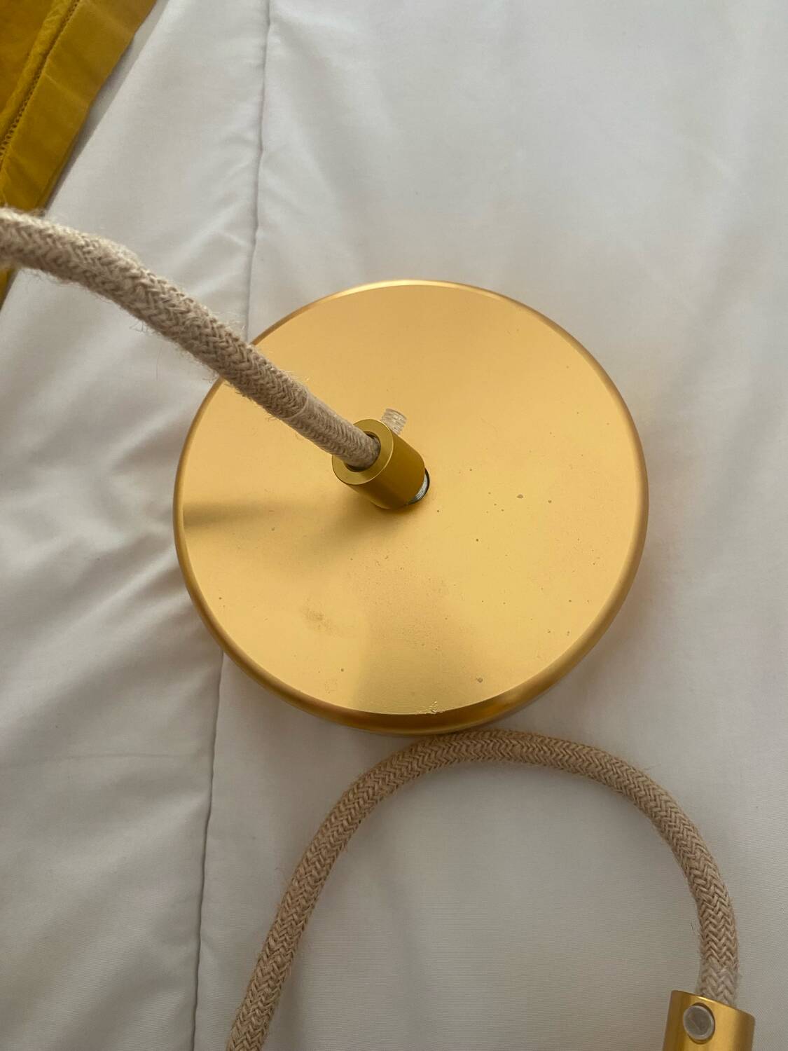 Vintage amber blown glass pendant light