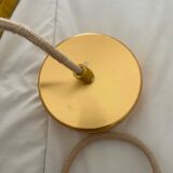 Vintage amber blown glass pendant light