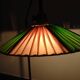 VINTAGE FLOOR LAMP 1960 PURPLE AND GREEN LAMPSHADE