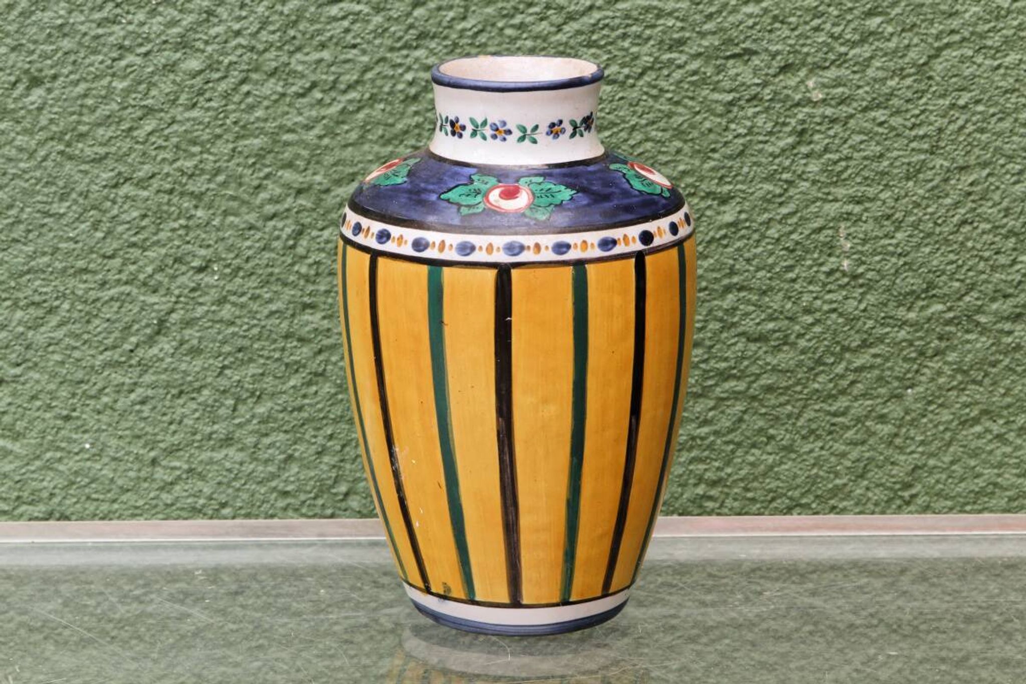 Glazed terracotta vase, signed Alfred Renoleau, 1930s.