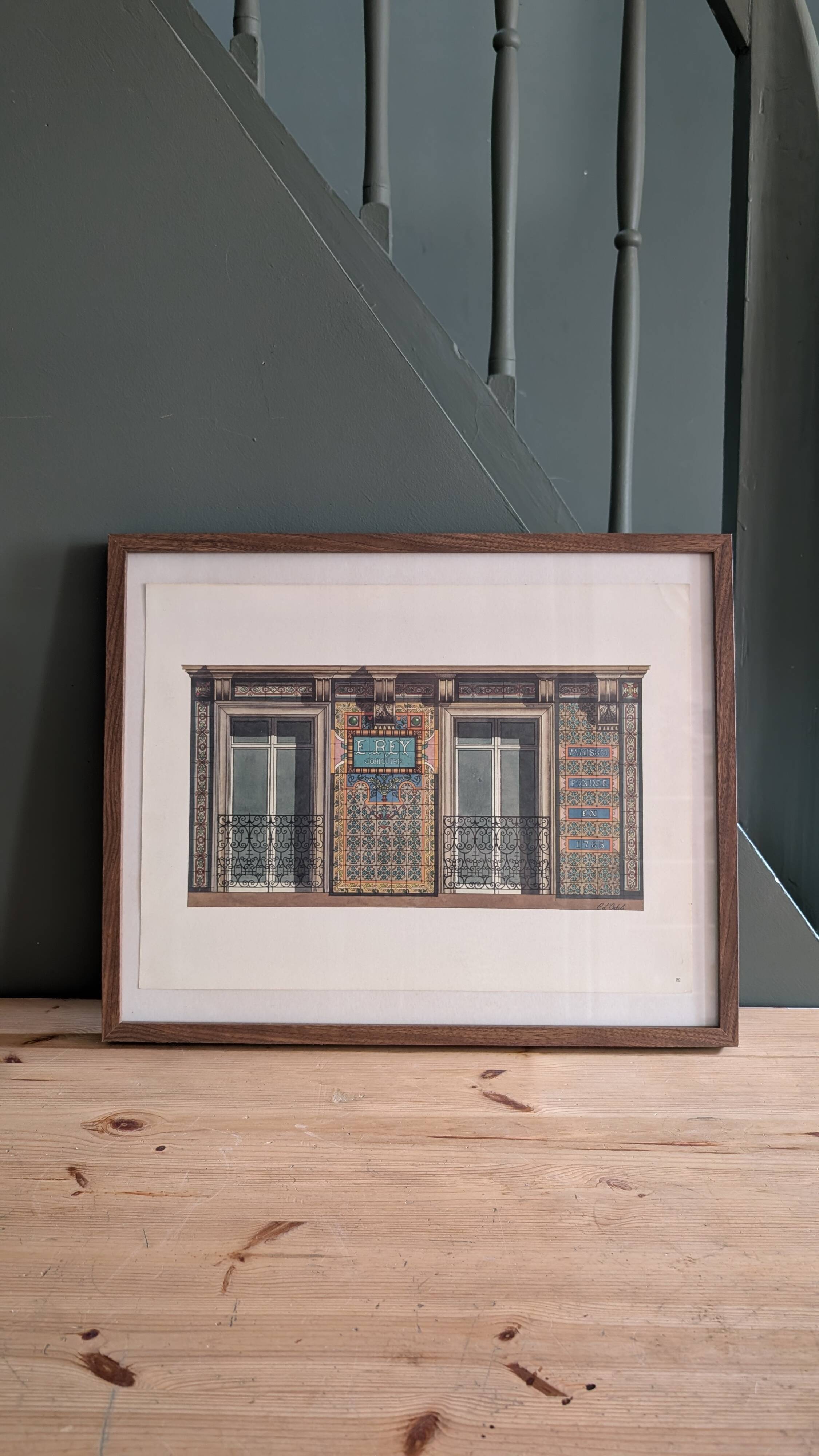 Lithographie "E. Rey Joaillier" – Catherine d'Ortoli